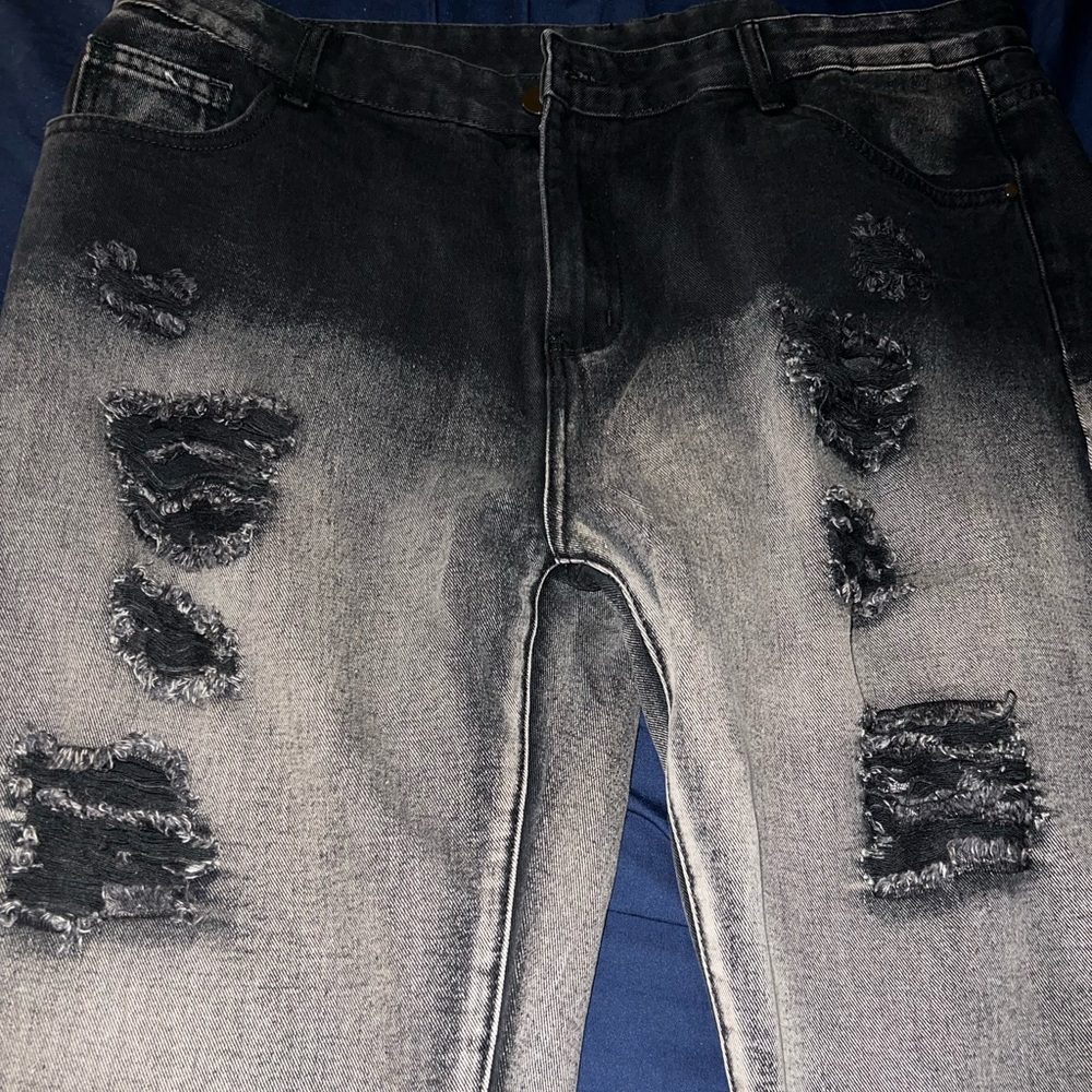 Two toned jean black & grey